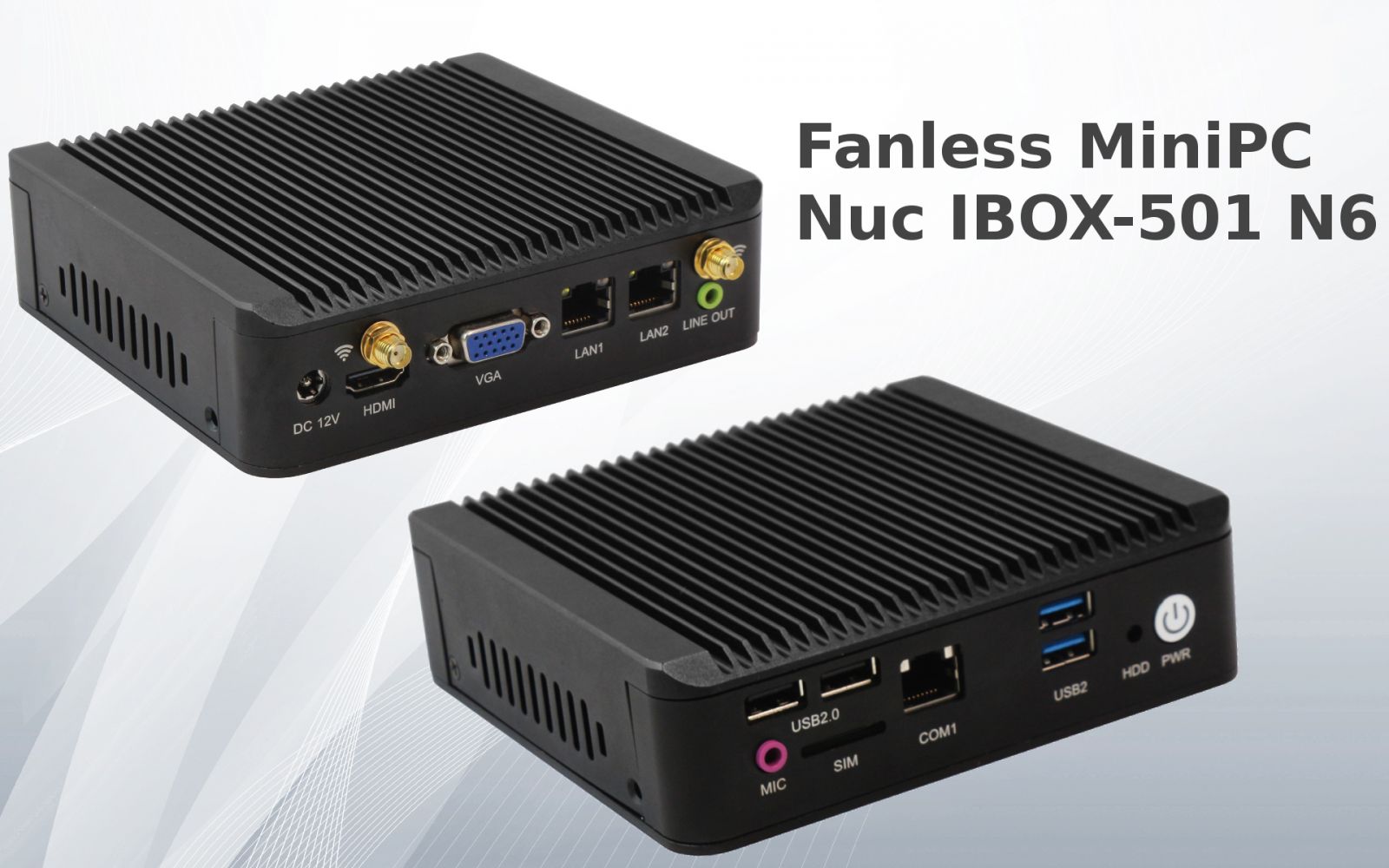 Przemysowy Komuter Fanless MiniPC Nuc IBOX-501 N6